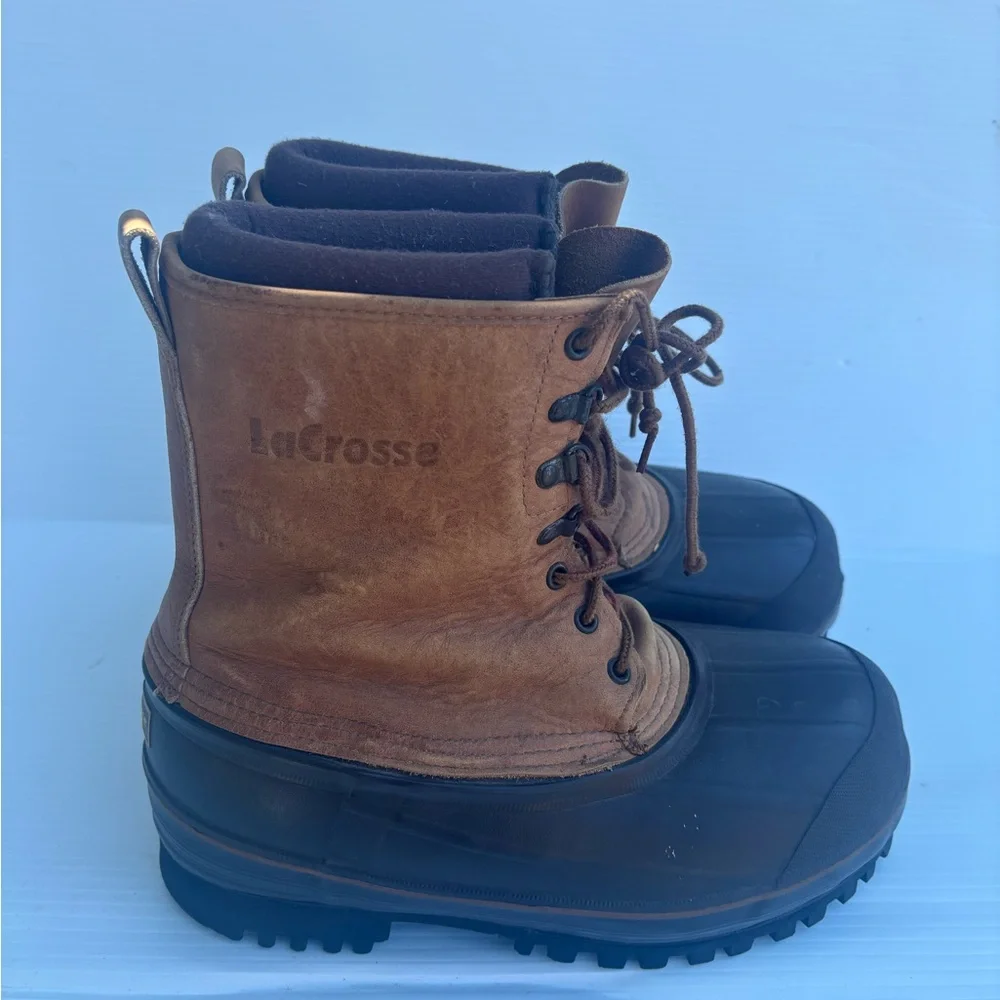 Lacrosse Brown and Black Rain & Snow Boots with Waterproof Design
